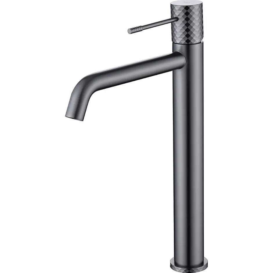 Imex Mitigeur de Lavabo Anti-Calcaire Bec Haut Black Gun Métal GENOVA BDG053-3BGM