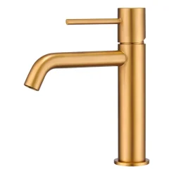 Imex Mitigeur de Lavabo Anti-Calcaire Bec Bas Or Brossé MONZA BDM039-1OC* Robinet Lavabo Et Vasque
