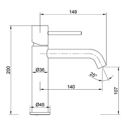 Imex Mitigeur de Lavabo Anti-Calcaire Bec Bas Or Brossé MONZA BDM039-1OC* Robinet Lavabo Et Vasque