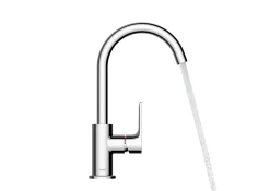 Hansgrohe Mitigeur de lavabo avec bec orientable, tirette et vidage chromé, Rebris E 210* Robinet Lavabo Et Vasque