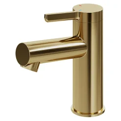 GoodHome Mitigeur de lavabo avec mousseur orientable, taille M, doré, H.14,3 cm, Maza* Robinet Lavabo Et Vasque