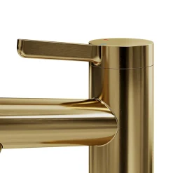 GoodHome Mitigeur de lavabo avec mousseur orientable, taille M, doré, H.14,3 cm, Maza* Robinet Lavabo Et Vasque