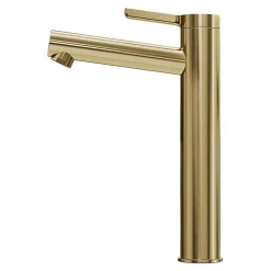 GoodHome Mitigeur de lavabo avec mousseur orientable, taille XL, doré, H.25,7 cm, Maza* Robinet Lavabo Et Vasque