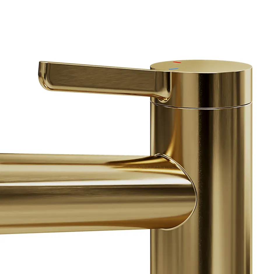 GoodHome Mitigeur de lavabo avec mousseur orientable, taille XL, doré, H.25,7 cm, Maza* Robinet Lavabo Et Vasque