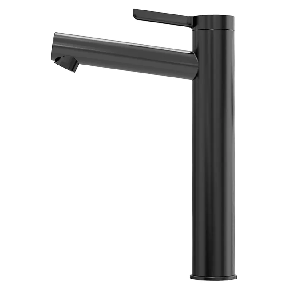GoodHome Mitigeur de lavabo avec mousseur orientable, taille XL, gun metal, H.25,7 cm, Maza* Robinet Lavabo Et Vasque