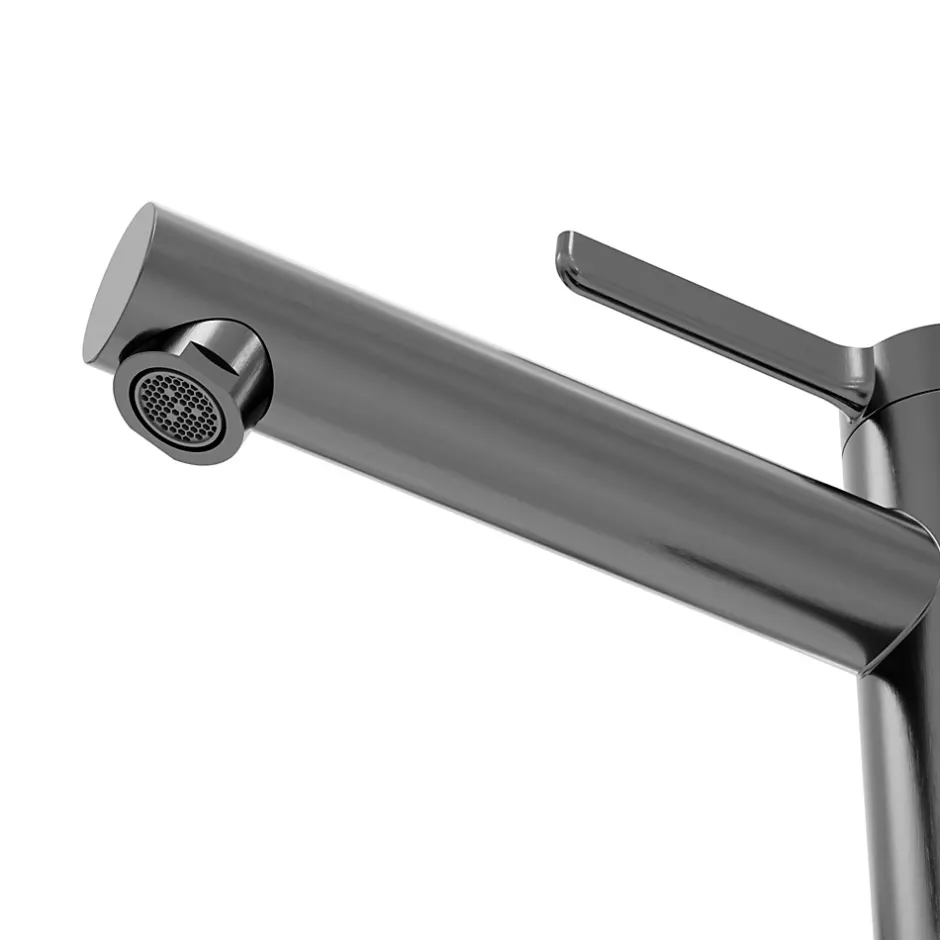 GoodHome Mitigeur de lavabo avec mousseur orientable, taille XL, gun metal, H.25,7 cm, Maza* Robinet Lavabo Et Vasque