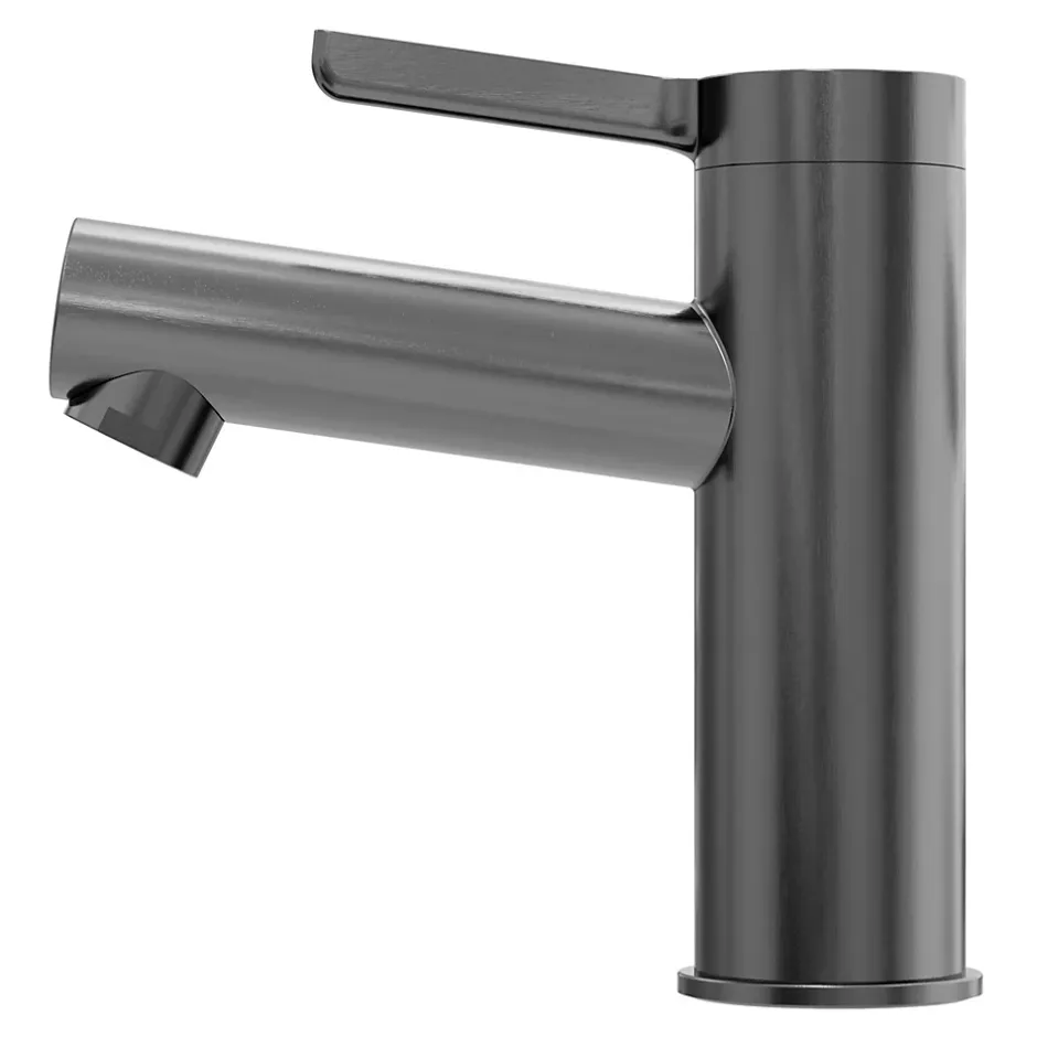 GoodHome Mitigeur de lavabo avec mousseur orientable, taille M, gun metal, H.14,3 cm, Maza