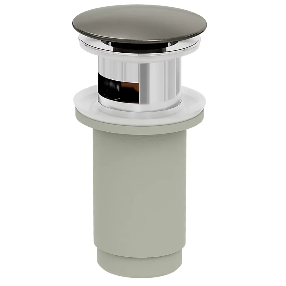 GoodHome Mitigeur de lavabo avec mousseur orientable, taille M, gun metal, H.14,3 cm, Maza