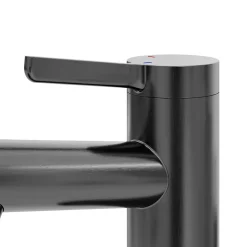 GoodHome Mitigeur de lavabo avec mousseur orientable, taille M, gun metal, H.14,3 cm, Maza