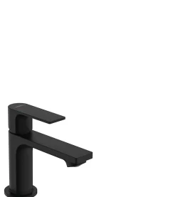 Hansgrohe Mitigeur de lavabo avec tirette et vidage noir mat, Rebris E 80 CoolStart* Robinet Lavabo Et Vasque