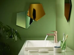 Hansgrohe Mitigeur de lavabo avec tirette et vidage bronze brossé, Talis E 110 EcoSmart* Robinet Lavabo Et Vasque
