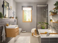 Hansgrohe Mitigeur de lavabo avec tirette et vidage chromé, Rebris E 110 CoolStart