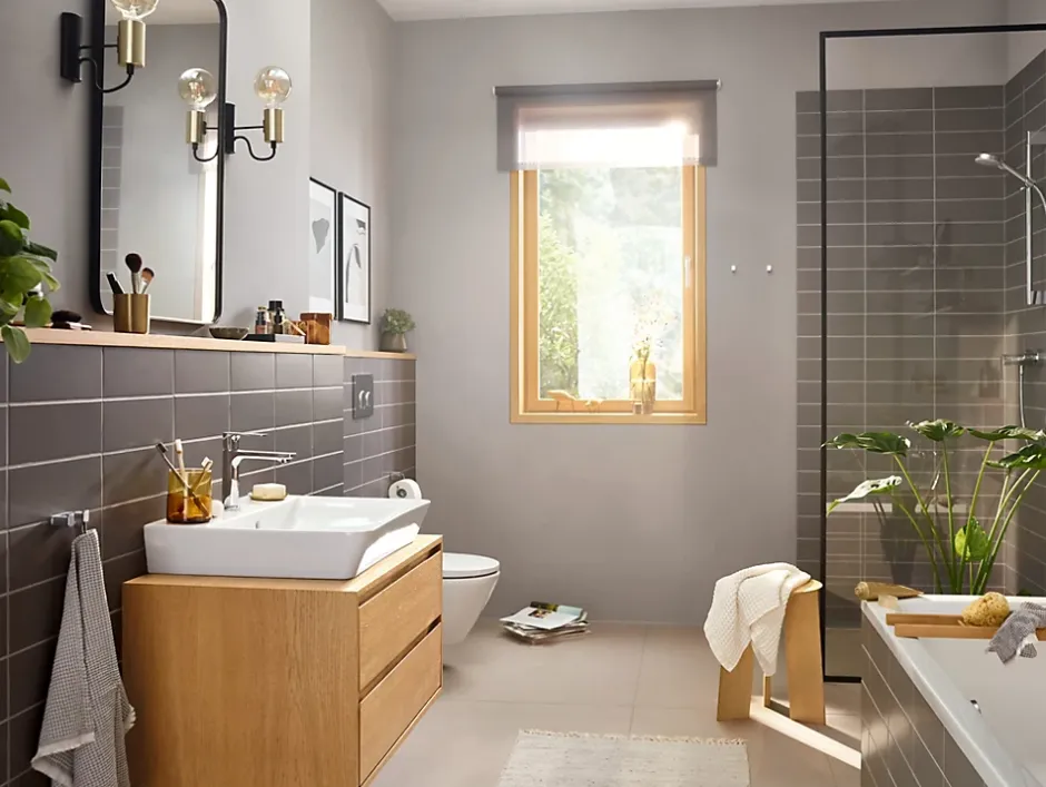 Hansgrohe Mitigeur de lavabo avec tirette et vidage chromé, Rebris E 110 CoolStart