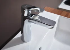 Hansgrohe Mitigeur de lavabo avec tirette et vidage chromé, Talis E 110 EcoSmart* Robinet Lavabo Et Vasque