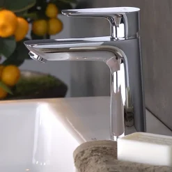 Hansgrohe Mitigeur de lavabo avec tirette et vidage chromé, Talis E 110 EcoSmart* Robinet Lavabo Et Vasque
