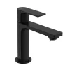Hansgrohe Mitigeur de lavabo avec tirette et vidage noir mat, Rebris E 110 CoolStart