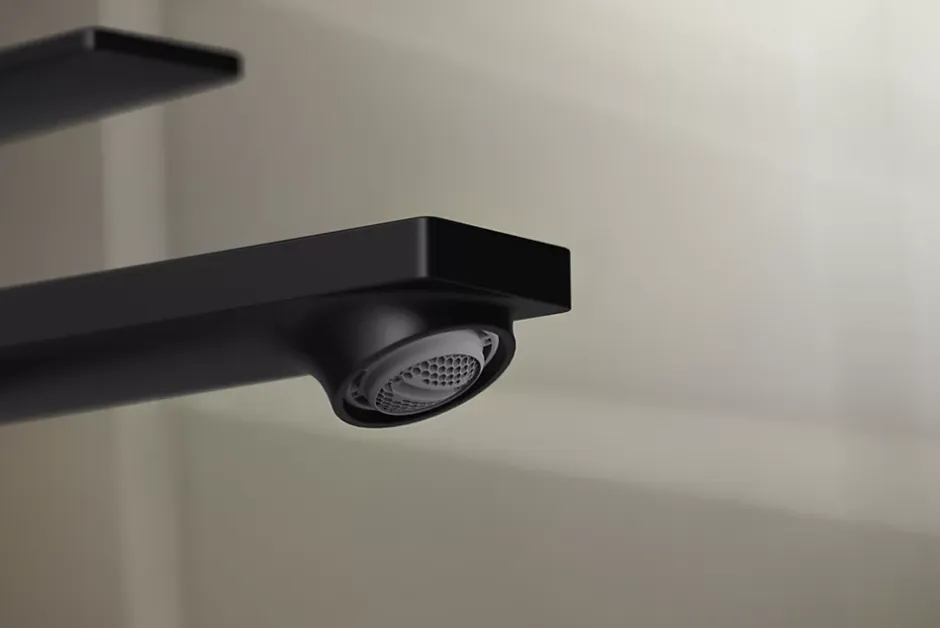 Hansgrohe Mitigeur de lavabo avec tirette et vidage noir mat, Rebris E 110 CoolStart