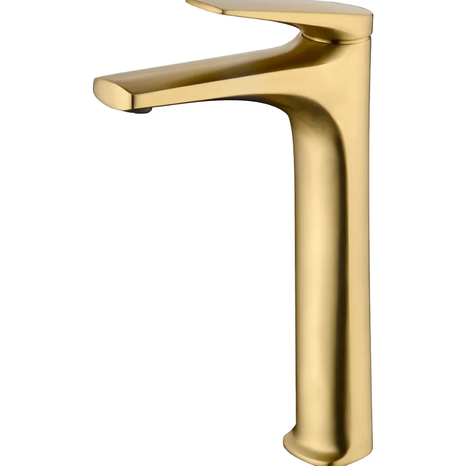 Imex Mitigeur de Lavabo Bec Haut Anti-Calcaire Or Brossé DELOS BDD055-3OC