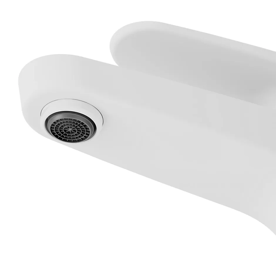 GoodHome Mitigeur de lavabo blanc Cavally M