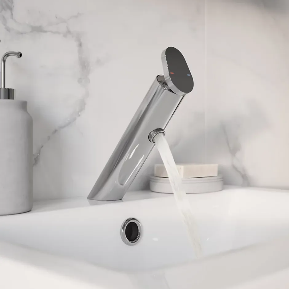 GoodHome Mitigeur de lavabo chromé Nyasa* Robinet Lavabo Et Vasque