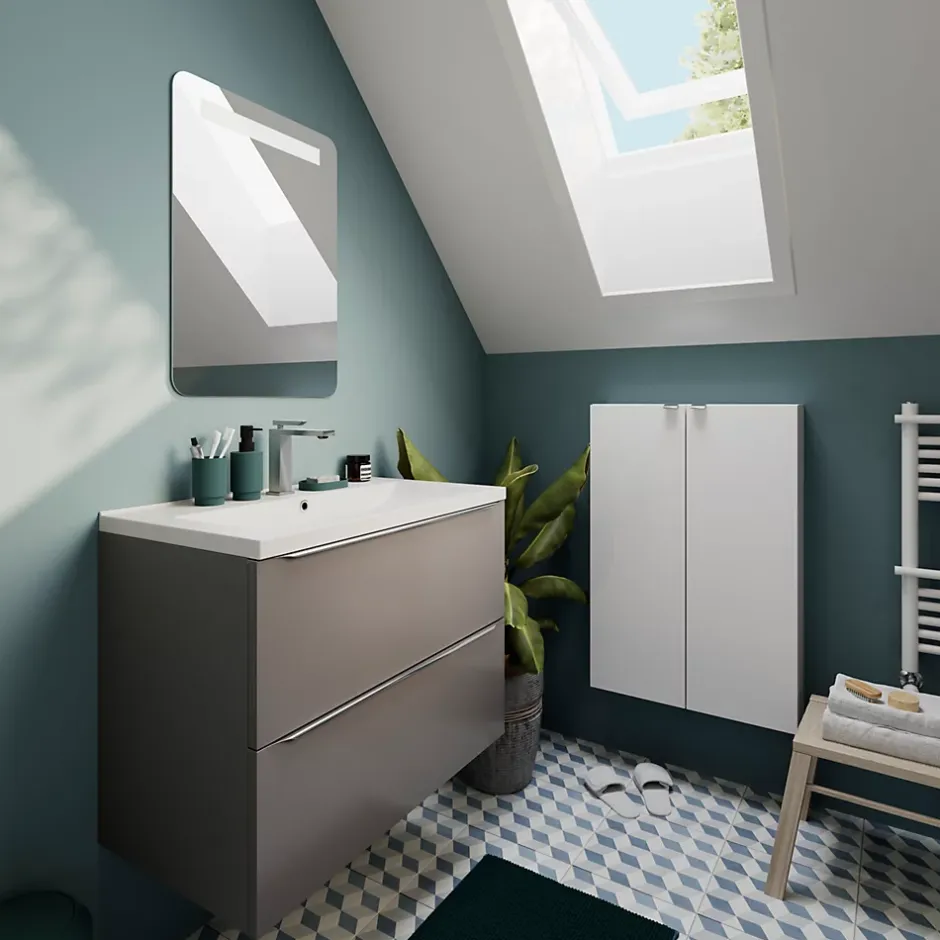 GoodHome Mitigeur de lavabo chromé Kolima
