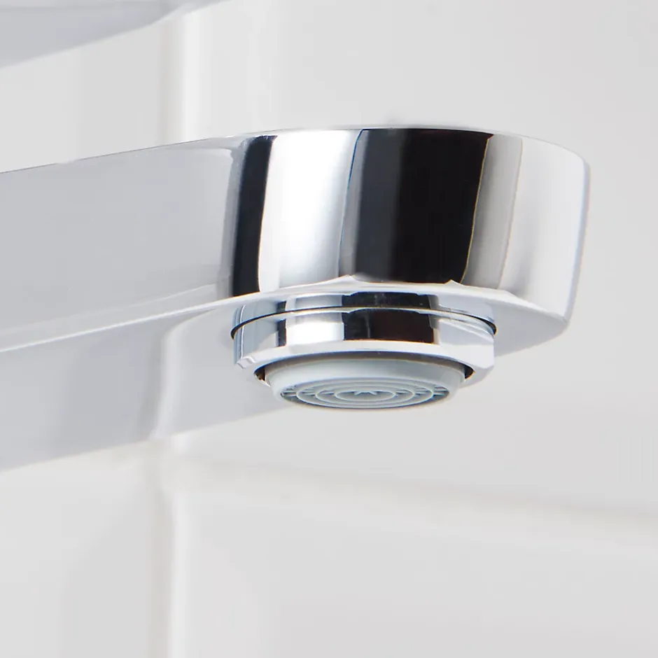GoodHome Mitigeur de lavabo chromé taille S avec bonde clic-clac, Cavally
