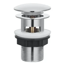 GoodHome Mitigeur de lavabo chromé taille S avec bonde clic-clac, Cavally