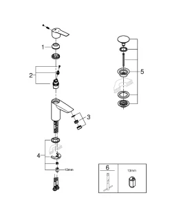 Grohe Mitigeur de lavabo chromé Start* Robinet Lavabo Et Vasque