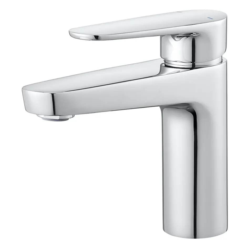 GoodHome Mitigeur de lavabo chromé taille M avec bonde clic-clac, Cavally* Robinet Lavabo Et Vasque