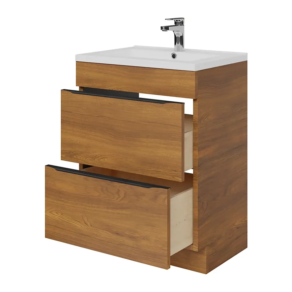 GoodHome Mitigeur de lavabo chromé taille M avec bonde clic-clac, Cavally* Robinet Lavabo Et Vasque