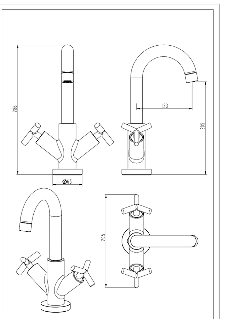 Essebagno Mitigeur de lavabo chromé Essekross