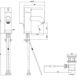 GoodHome Mitigeur de lavabo chromé Hoffell