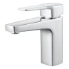 GoodHome Mitigeur de lavabo chromé taille M avec bonde clic-clac, Teesta
