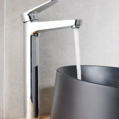 GoodHome Mitigeur de lavabo chromé Cavally XL* Robinet Lavabo Et Vasque