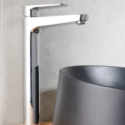 GoodHome Mitigeur de lavabo chromé Cavally XL* Robinet Lavabo Et Vasque