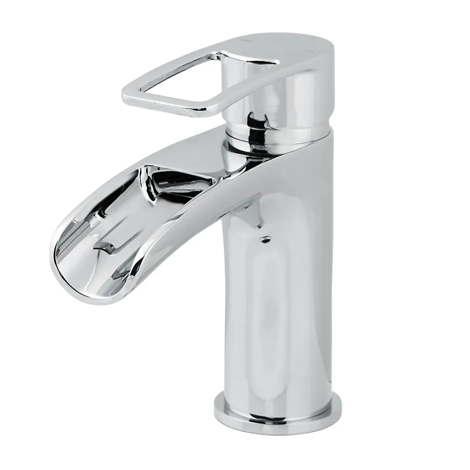 GoodHome Mitigeur de lavabo chromé effet chute d'eau Olmeto* Robinet Lavabo Et Vasque