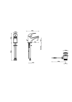 GoodHome Mitigeur de lavabo chromé Eidar* Robinet Lavabo Et Vasque
