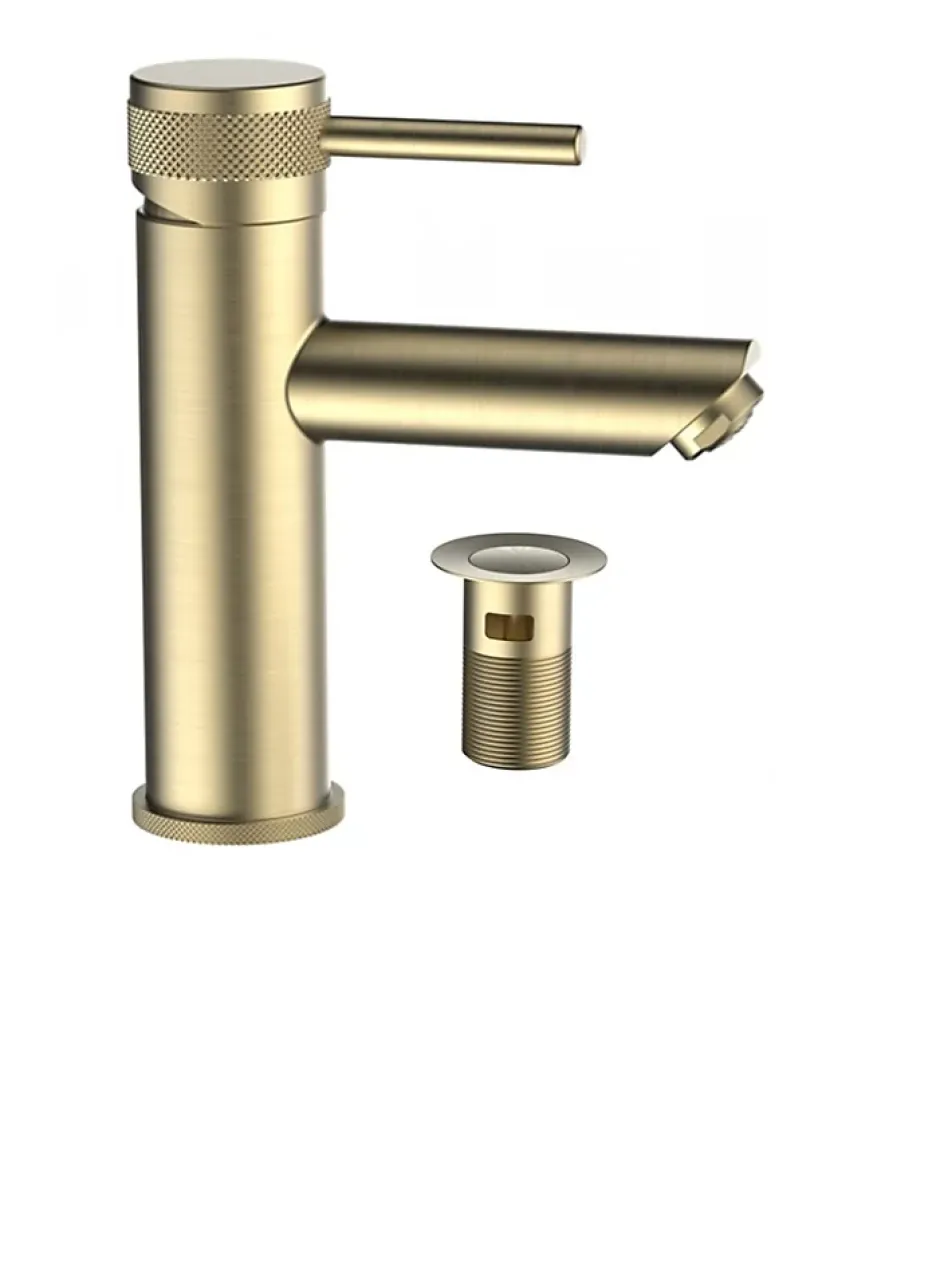 MTK Mitigeur de lavabo doré avec bonde clic clac, Élégance* Robinet Lavabo Et Vasque