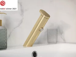 GoodHome Mitigeur de lavabo doré brossé Nyasa