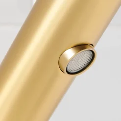GoodHome Mitigeur de lavabo doré brossé Nyasa