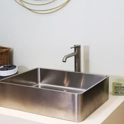 Essebagno Mitigeur de lavabo facon inox Lollipop* Robinet Lavabo Et Vasque