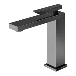 GoodHome Mitigeur de lavabo H.17,4 cm, gun metal, Kolima