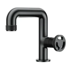 Essebagno Mitigeur de lavabo H.18 cm, noir, Factory