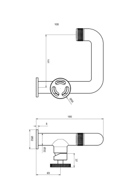 Essebagno Mitigeur de lavabo H.18 cm, noir, Factory