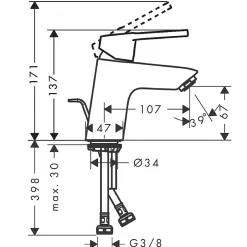 Hansgrohe Mitigeur de lavabo Logis Loop