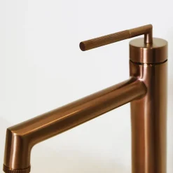 Essebagno Mitigeur de lavabo haut cuivre brossé Portofino