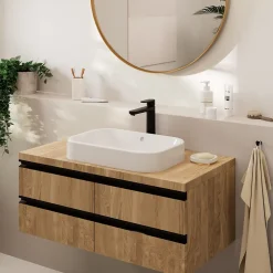 Hansgrohe Mitigeur de lavabo haut noir mat Vernis Blend 190* Robinet Lavabo Et Vasque