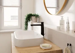 Hansgrohe Mitigeur de lavabo haut noir mat Vernis Blend 190* Robinet Lavabo Et Vasque