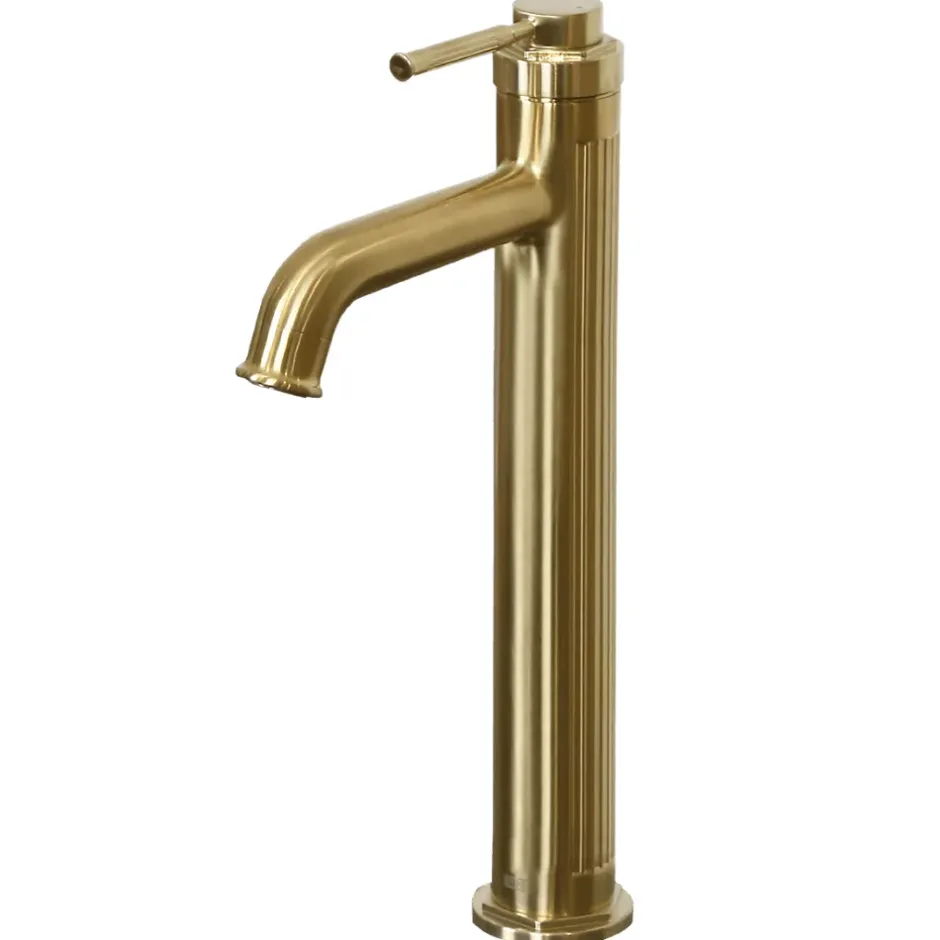 Essebagno Mitigeur de lavabo haut Or brossé Art Deco