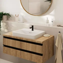 Hansgrohe Mitigeur de lavabo lave-mains noir mat Vernis Blend 70* Robinet Lave-Mains